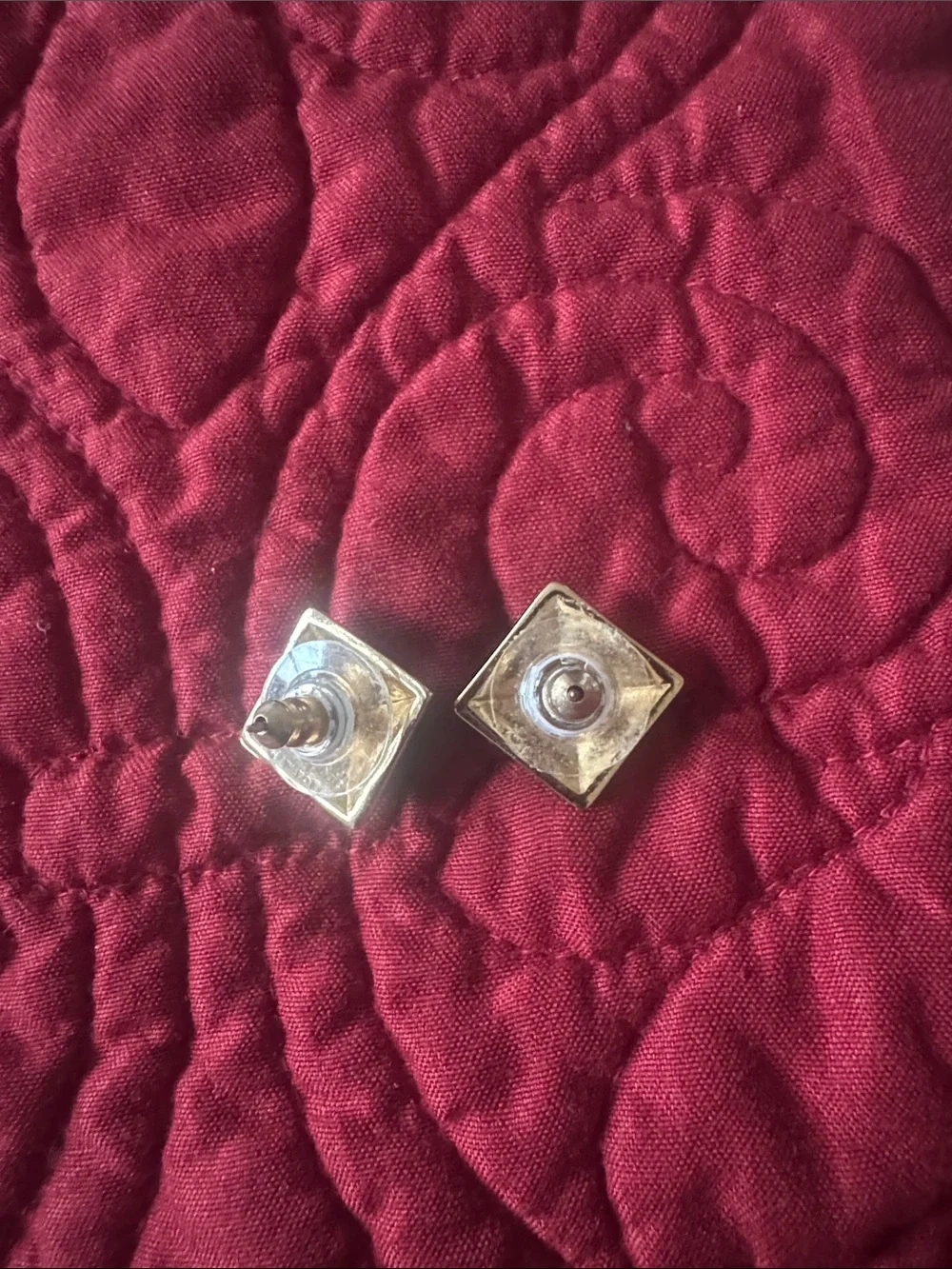 kate spade Turquoise and Gold Pyramid Stud Earrings